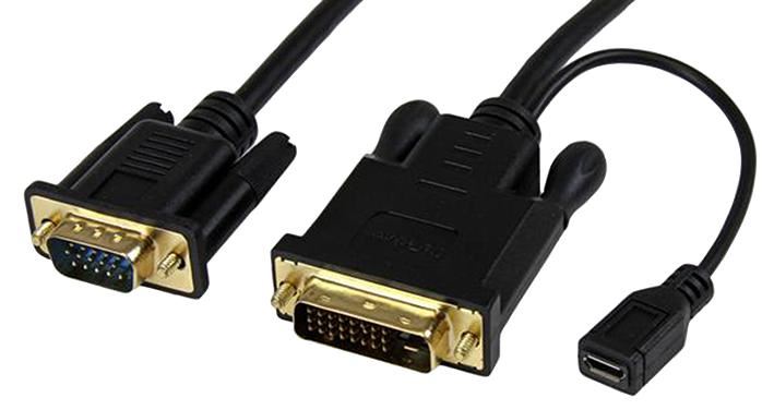 Active DVI-D to VGA Active Converter Lead, 1.8m USB-Powered 1920 x 1200