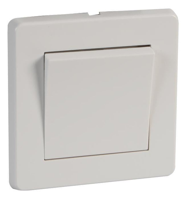 10AX 1 Gang 2 Way Wide Rocker Light Switch, White