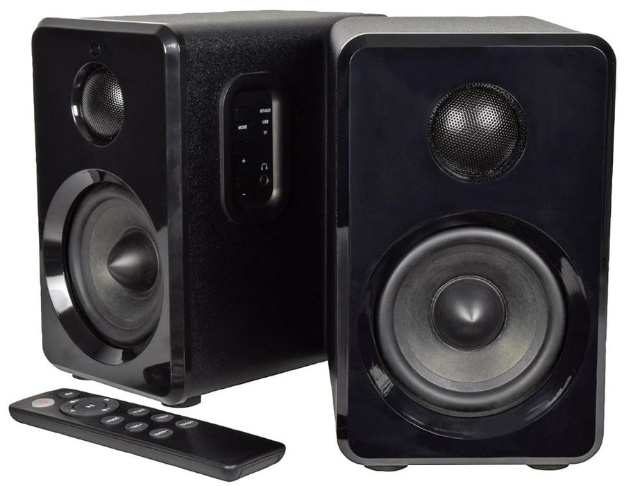 ABS35 Active Bluetooth Wireless Bookshelf Speakers, Black