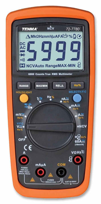 TENMA - 600V AC/DC True RMS Digital Multimeter with NCV