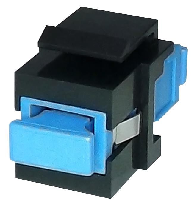 Singlemode Fibre Keystone Coupler SC-SC Simplex, Black