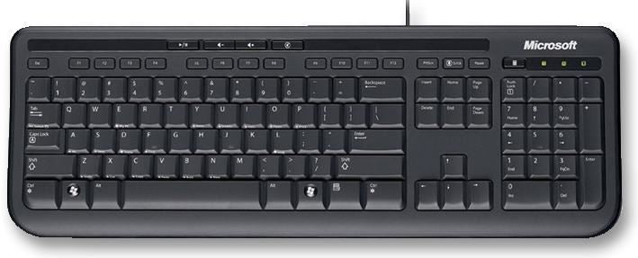 Wired USB Keyboard 600 with Quiet Touch Keys Black