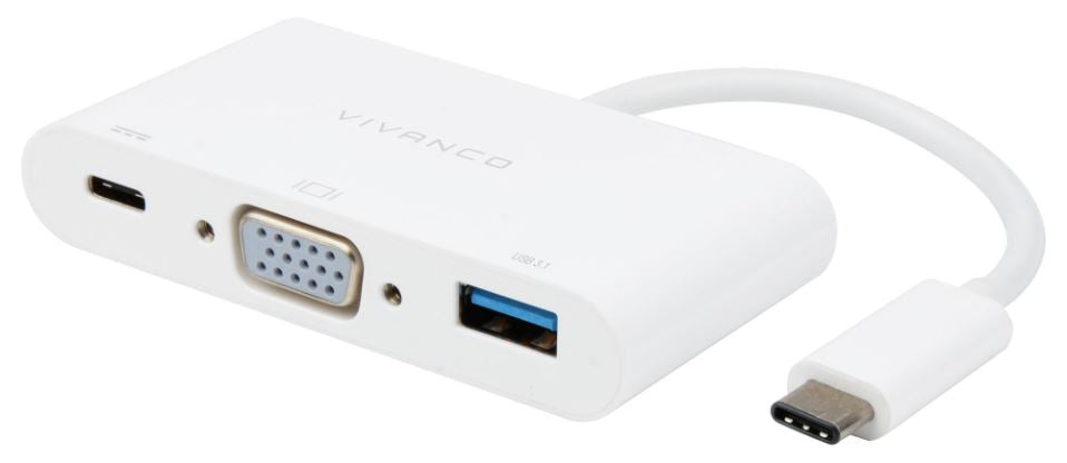 USB-C 3-in-1 VGA Display Adaptor with Power Delivery