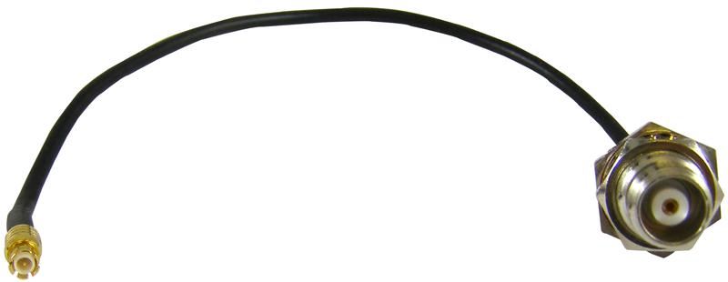 TNC Bulkhead Socket to MCX Plug Adaptor Lead - 200mm