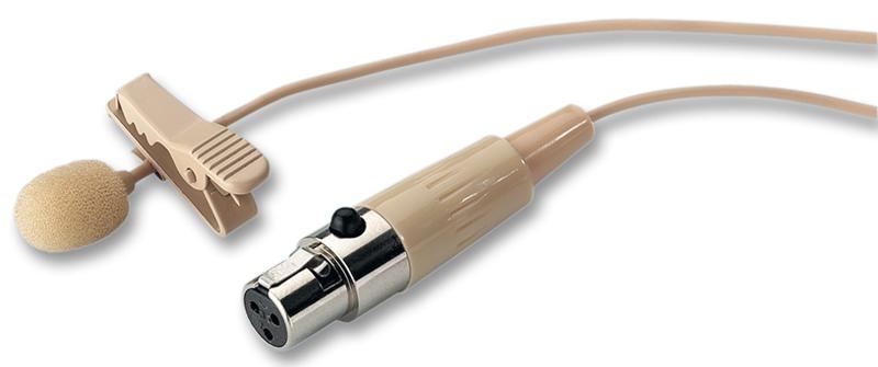 Electret Tie-Clip Microphone, Mini XLR