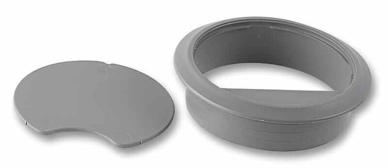 Round Desk Grommet 80mm Grey