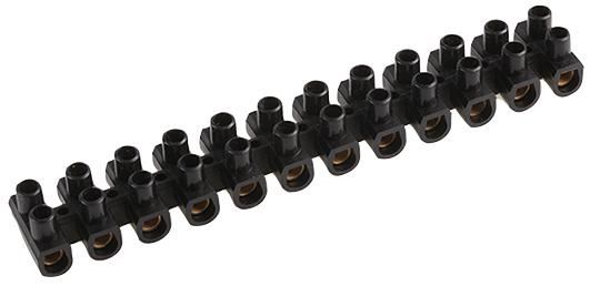 12 Way Polyethylene Terminal Blocks 3A Black