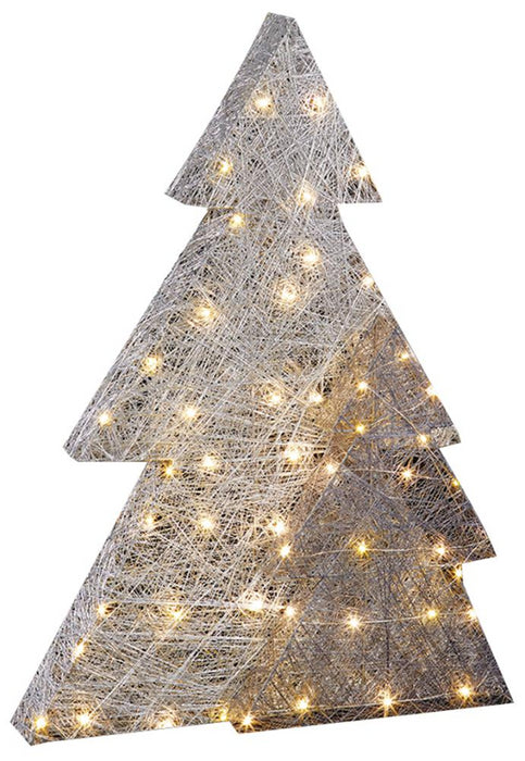 20 LED Silver-Grey Tree, Warm White, 31cm