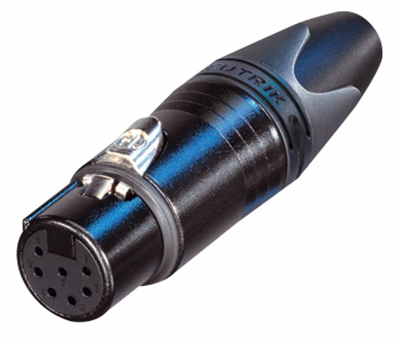 XLR Socket, 7 Pole, Black