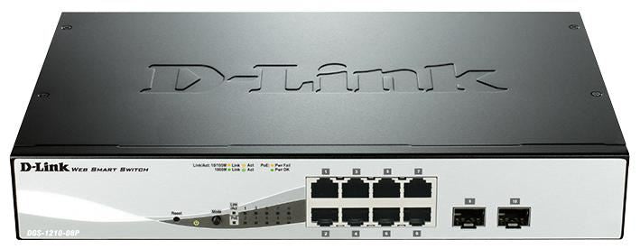 8-Port Gigabit PoE Smart Managed Switch with 2 SFP Ports - 8x PoE Ports, Fanless
