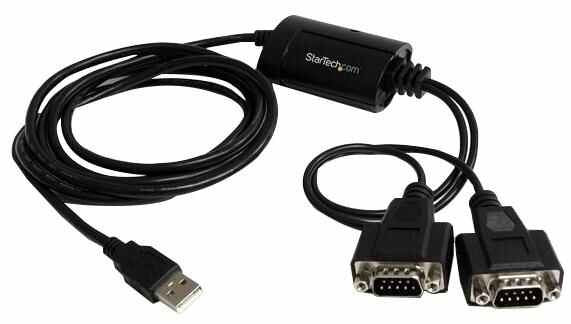 2-Port FTDI USB to Serial RS232 Adaptor Cable with COM Retention