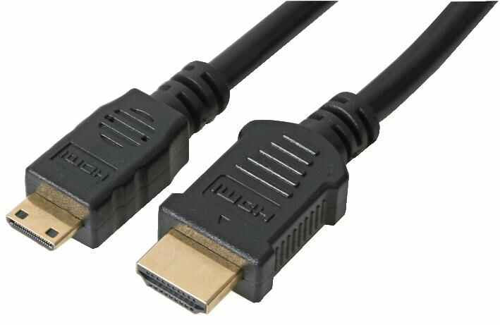 HDMI A Male to HDMI Mini C Male Lead, 2m Black