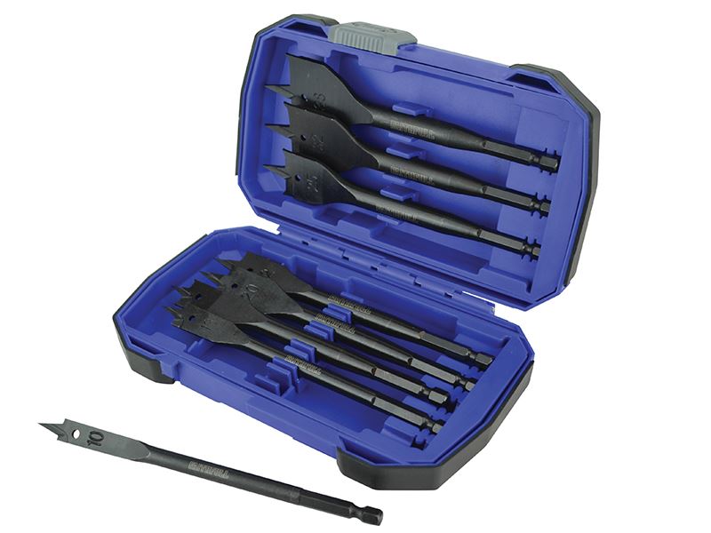 Impact Rated Flat Bit Set, 8 Piece