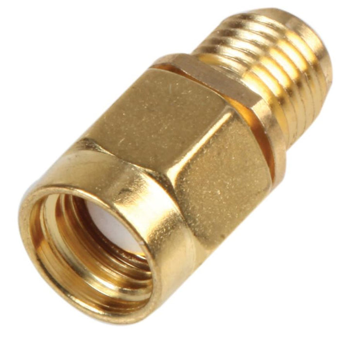 Gold Plated SMA Socket to SMA RP Plug, 50 Ohm