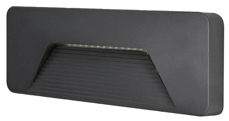 3W Pathlux Brick LED Wall Light, 150lm, 3000K, IP65, Dark Grey