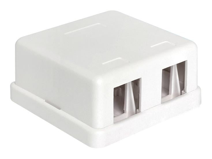 2 Port Keystone Housing - 59.0 x 61.5 x 28.5mm