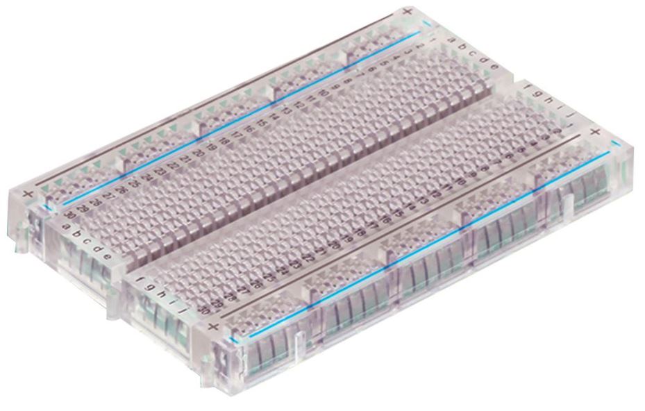 300 Point Solderless Breadboard, Transparent