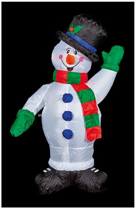 Raraion - 1.2m Christmas Inflatable Snowman with Hat and Scarf