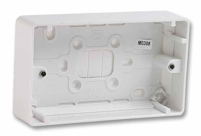 Logic Plus White Surface Pattress Box, 40mm