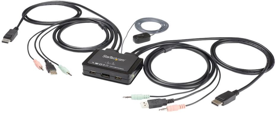 2 Port 4K DisplayPort & USB KVM Switch