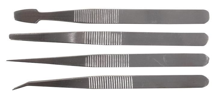 DURATOOL - Tweezer Set, 4 Piece