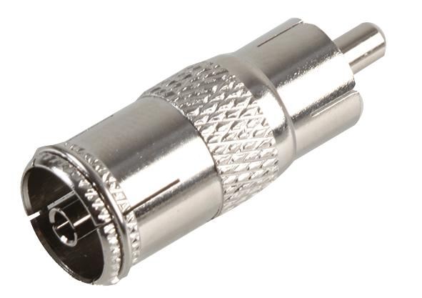 TV Coaxial Socket to Phono Plug Adaptor