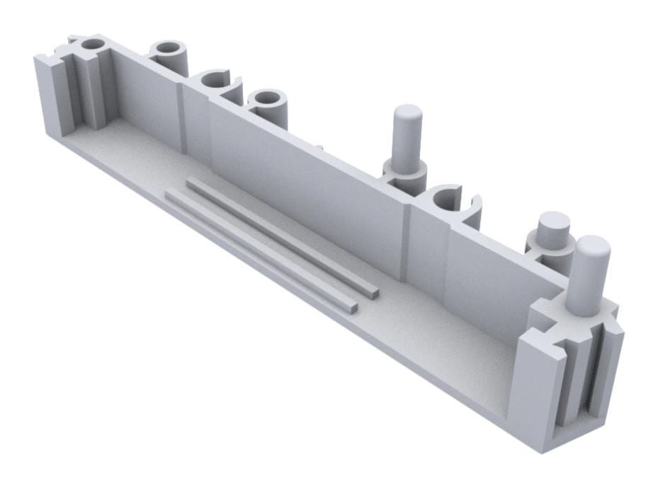 Interface Module Mini Series DIN Rail End Section for 72mm PCBs - 11.25mm Width
