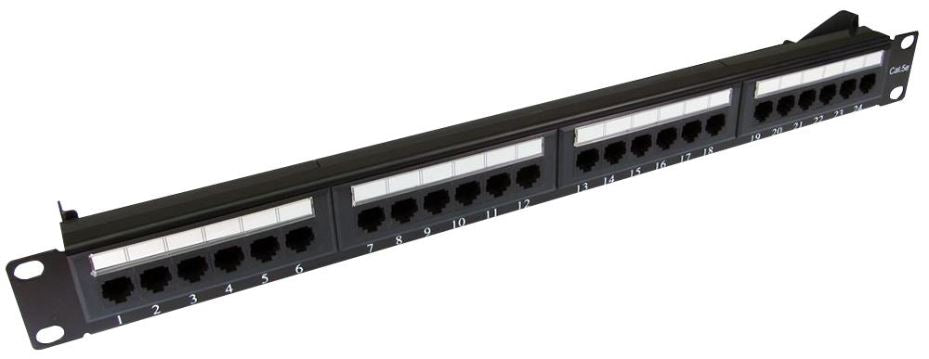 24 Port 1U Cat5e Patch Panel