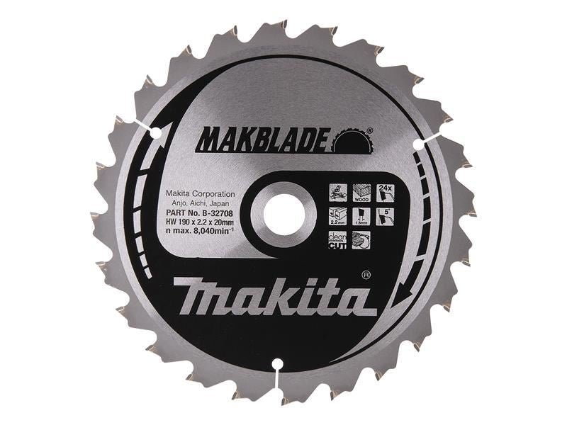 B-32708 MAKBLADE Mitre Saw Blade 190 x 20mm x 24T