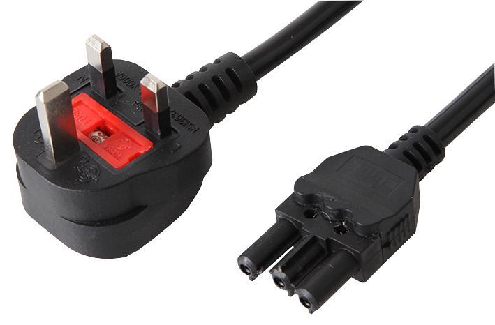 2m Wieland GST18 Plug to 13A UK Plug Power Lead