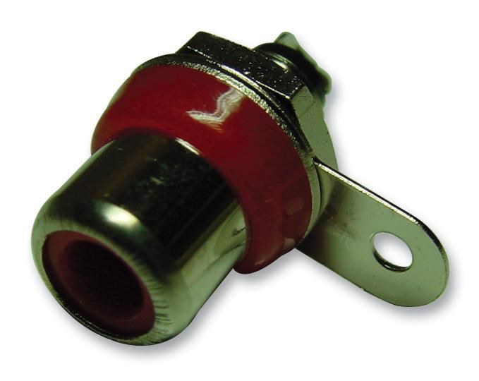 Phono Socket, Red / Nickel