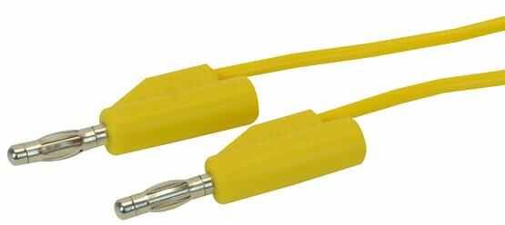 Yellow 4mm Banana Plug to Plug Test Lead - 1m