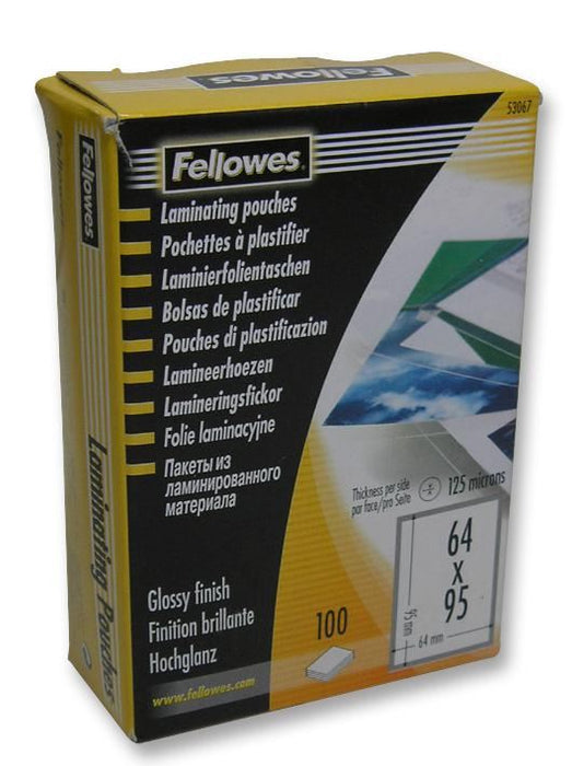 65x95mm 125 Micron Laminating Pouches - Pack of 100