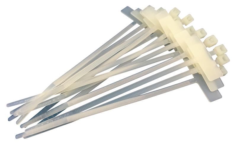 Cable Ties with Label Tab, Natural 100 Pack