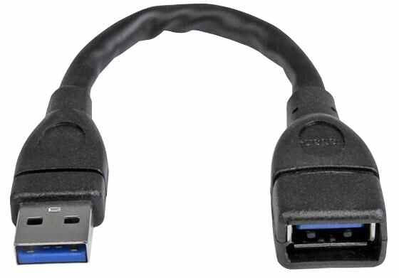 USB 3.0 A Male to Female Active Extension Lead, Black