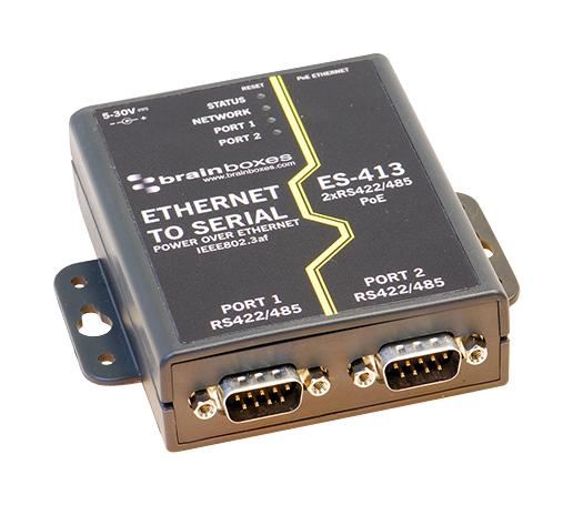 2-Port RS422/485 PoE Ethernet to Serial Adaptor