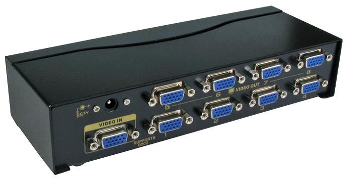 8 Port VGA / SVGA Video Splitter, 450MHz — StampyTools