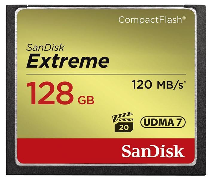 128GB Extreme CompactFlash Memory Card - 120 MB/s