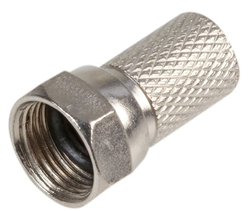 Twist On F Connector, 75 Ohm, Pack of 100