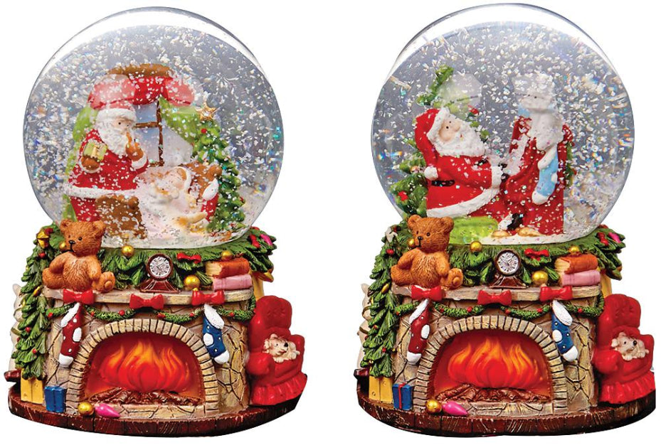 95mm Wind-Up Musical Santa Christmas Waterglobe