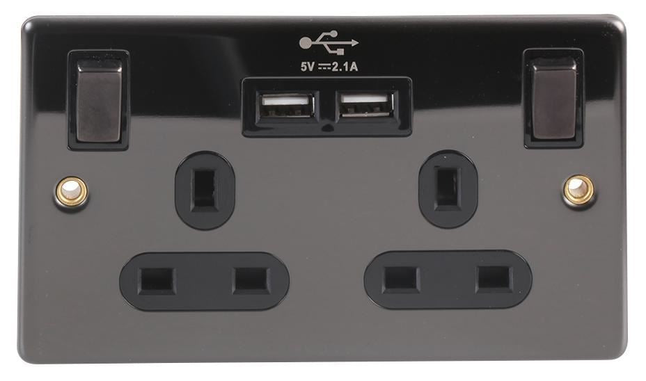 2 Gang Socket with USB