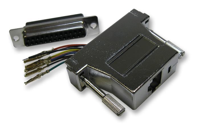 Modular Adaptor RJ45 to 25 Way D Socket