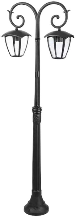 60W Twin Pole Lamp, Black, E27, IP44, 1410mm