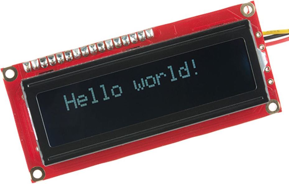 Serial Enabled 16x2 LCD Display Kit, White on Black 5V