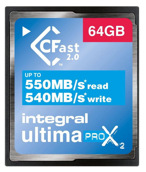 UltimaPro X2 CFast 2.0 Memory Card 540MB/s Write 550MB/s Read, 64GB