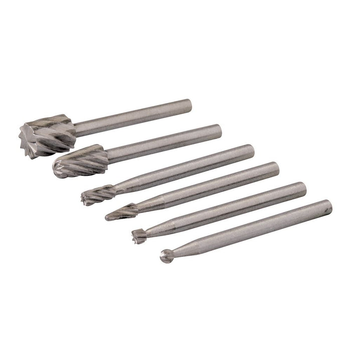 Rotary Tool HSS Burr Set 6pce - 2, 3, 5, 7mm Dia