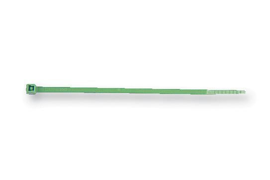 Standard T Nylon Cable Ties Green 2.5mm x 100mm 100 Pack