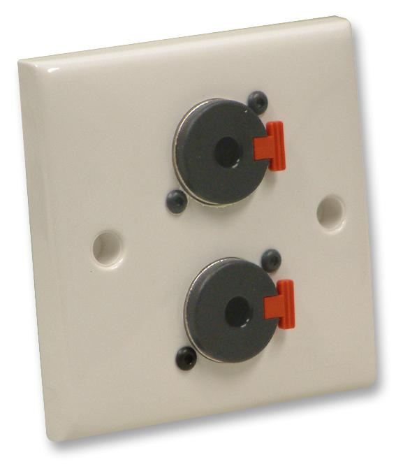 AV Wallplate with 2x 6.35mm Jack Female Connectors