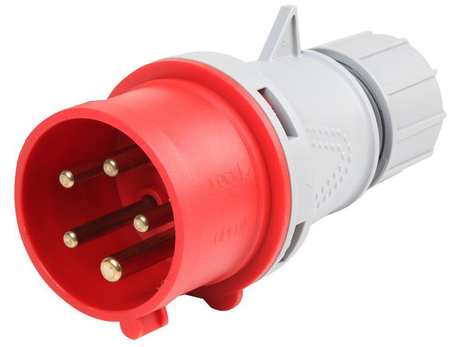 16A, 400V, Cable Mount CEE Plug, 3P+N+E, Red, IP44