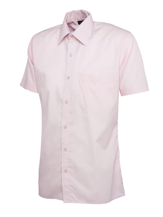 Men's Mens Poplin Half Sleeve Shirt - 65% Polyester 35% Cotton Poplin